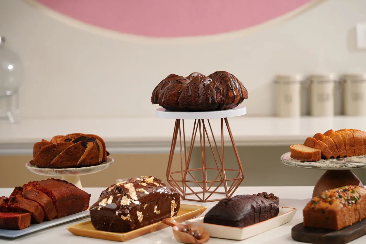 Tea cakes on the studio counter