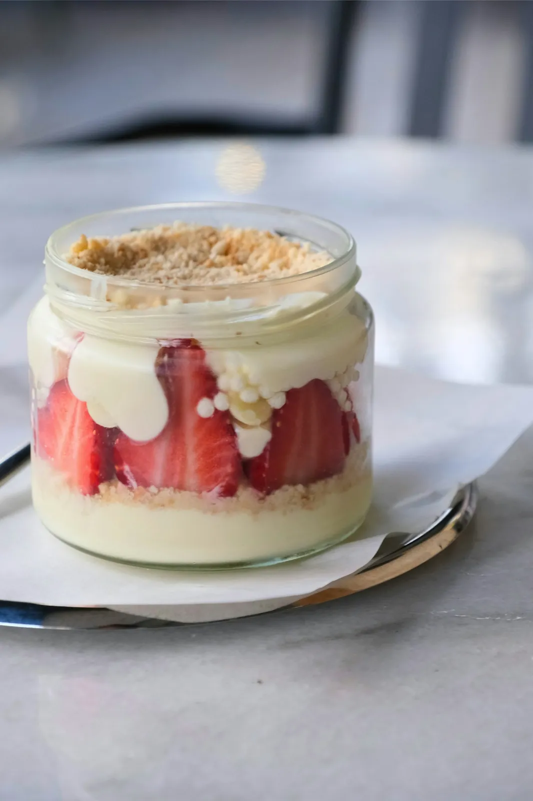 Strawberry cake jar